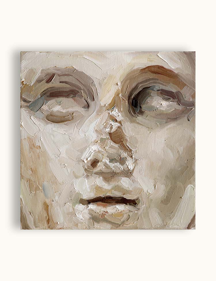 Marble face of a woman